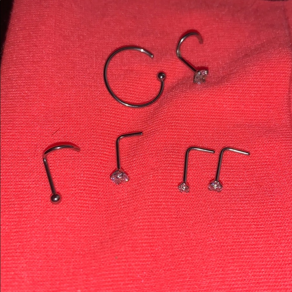 20 gauge nose rings L & corkscrew shape never used
